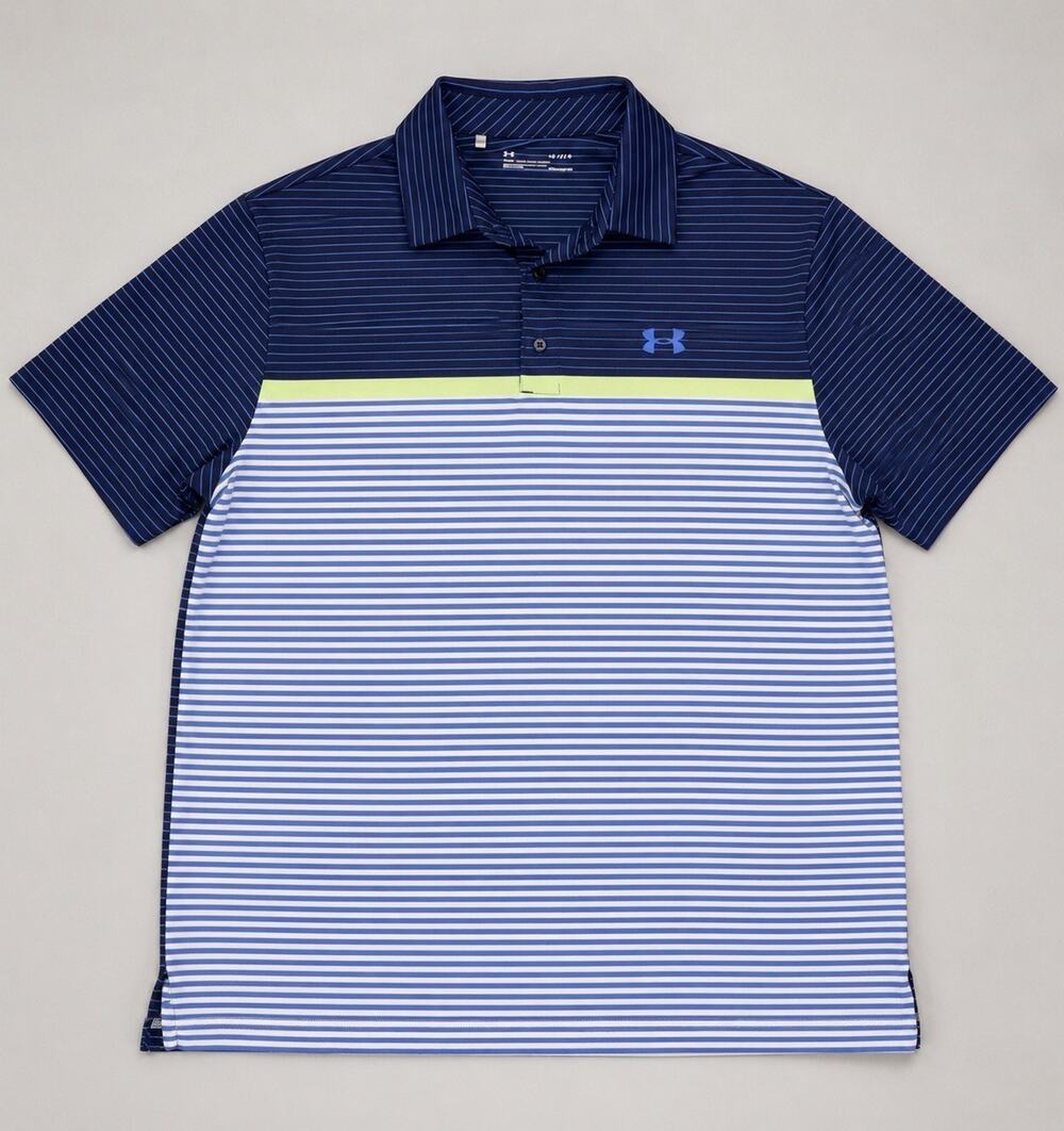 Under Armour Men's Heatgear Loose Fit Performance Golf Polo Shirt Size Large